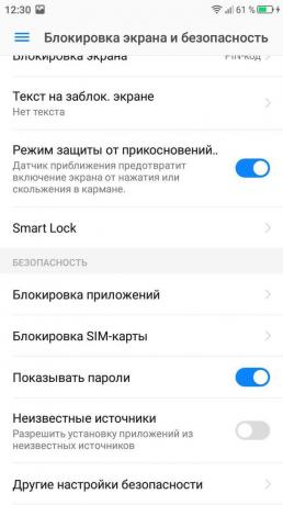 zamknout obrazovku na Android. smart Lock
