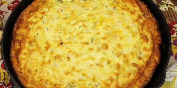 Cuketa v receptech trouby: Egg rendlík s cuketou, sýrem a bylinkami