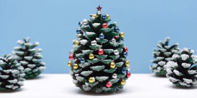 Jak si vyrobit vánoční strom z kužele vlastními rukama