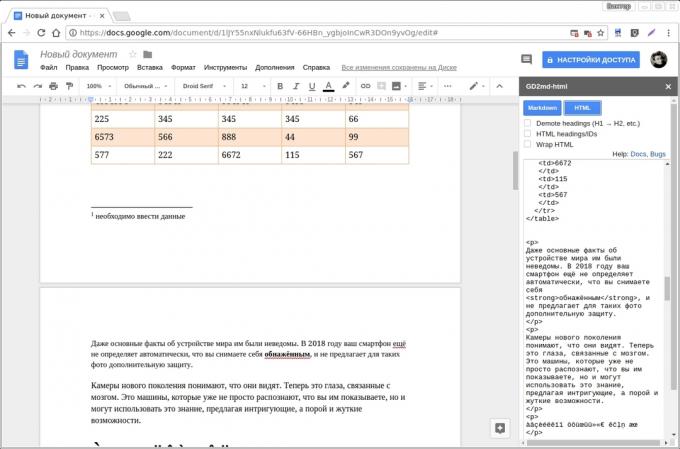 Google Docs add-ons: GD2md-html
