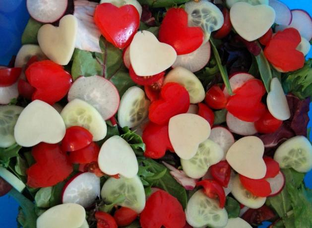 Dárky na Valentýna: zeleninový salát