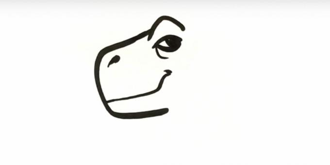 Jak nakreslit dinosaura: přidat ústa