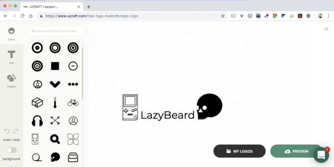 Jak vytvořit logo on-line na webových stránkách Ucraft
