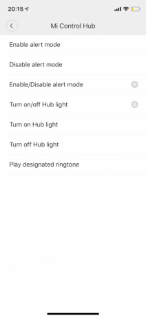Xiaomi Mi Inteligentní: výběr akce při stisknutí