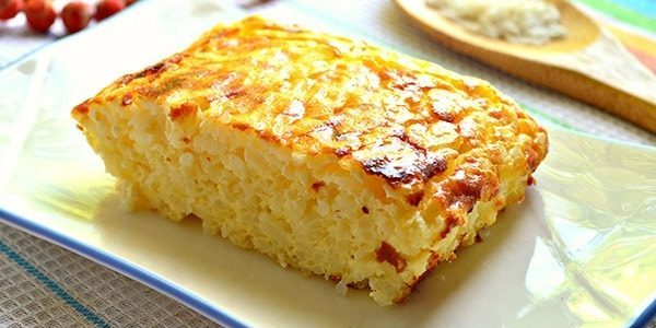 Sýr kastrol recept: Tvaroh a rýže kastrol 
