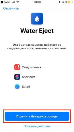 Pokud se voda dostane do iPhone: tlačítko „Získat příkazového řádku“