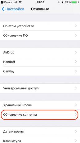 Konfigurace Apple iPhone: umožnit aktualizace aplikací na pozadí