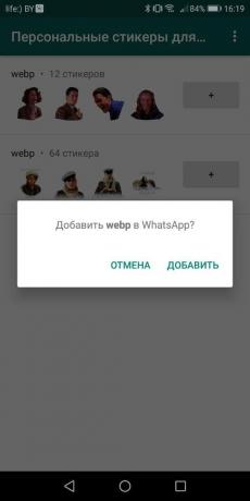 Nálepky v WhatsApp: WhatsApp Add