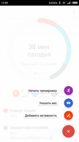 Google Fit: přidání činnost