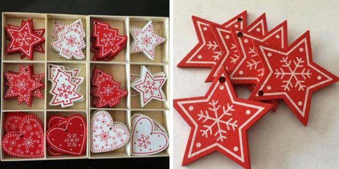 Vánoční hračky s aliexpress: srdce a vánoční stromky