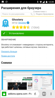 Jak nainstalovat rozšíření v mobilním „Yandex. Browser „pro Android