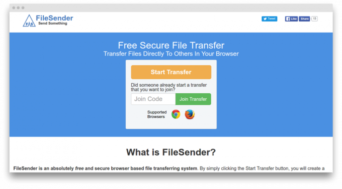 obrazovka FileSender