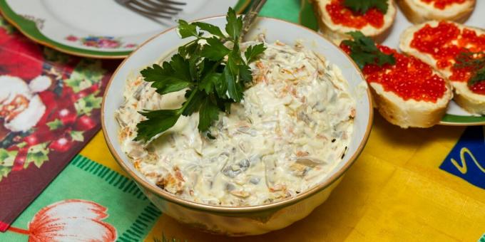 Salát z hovězí játra a mrkev: jednoduchý recept
