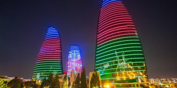 „Flame Towers“ v Ázerbájdžánu
