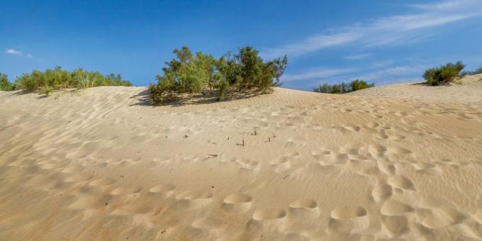 Atrakce Anapa: písečné duny v Dzhemetu