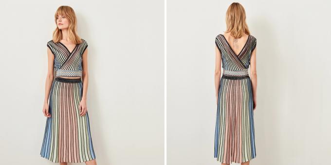 Multi-barevné sukně a top