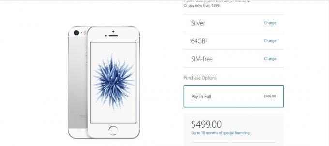 Stálo iPhone SE na stránkách Apple.com