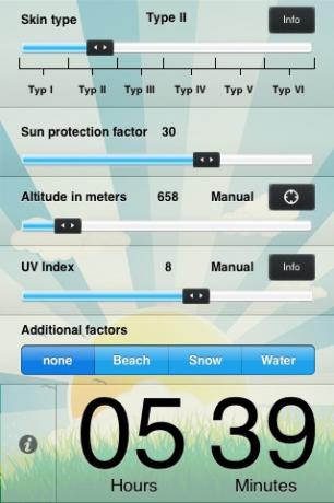 Sledovat čas na slunci a hladina vody v těle pomocí iPhone