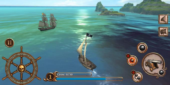 Hra o pirátech: Ships Battle: Age of Pirates