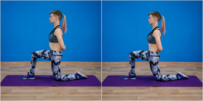 Protahování hip flexors