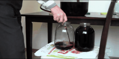 Jak vyrobit domácí víno z černého rybízu. Vypusťte víno brčkem