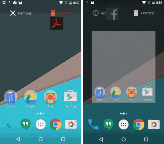 Android M odinstalovat app