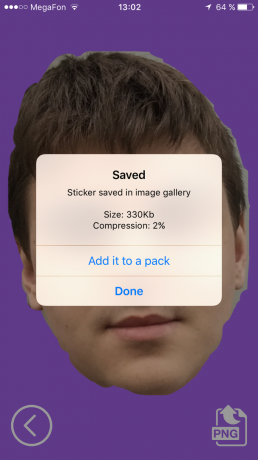 Jak vyrobit samolepky pro Telegram: Klepněte na tlačítko Přidat do balení