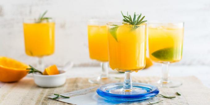Recepty šťávy. oranžová limonáda