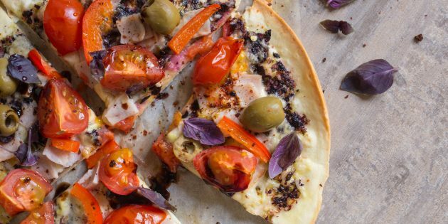 Tortilla pizza: hotové jídlo
