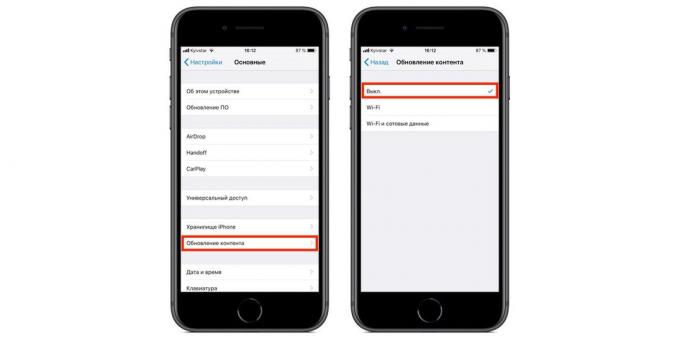 Jak kalibrovat váš iPhone baterie: Vypnutí Aktualizace aplikací na pozadí