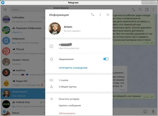 Odkazy na Telegram: Link v profilu oponenta