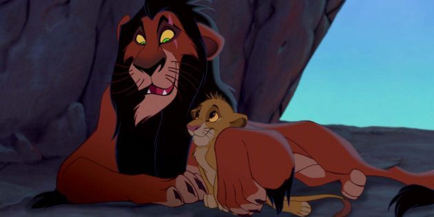 Simba a Scar v animovaném filmu "The Lion King"