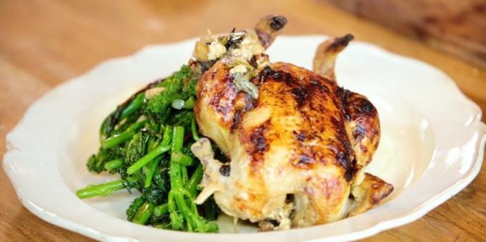 Recepty Kuře v troubě: celé kuře v mléce od Jamie Oliver