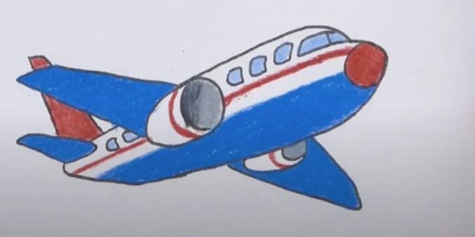 Jak nakreslit letadlo: malovat přes sklo, kapotáž a ocas