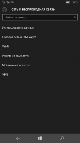 Lumia 950 XL: Nastavení sítě