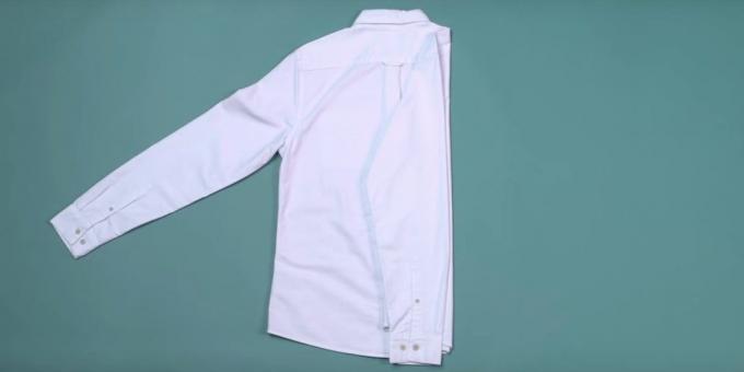 Jak složit košili: použít pouzdro na skládané straně