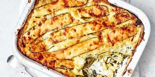 Recepty cuketa v troubě: lasagne s cuketou, špenát a mascarpone