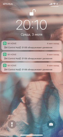 Xiaomi Mi Inteligentní: oznámení na telefonu