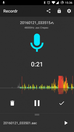 Vysoce kvalitní diktafon pro Android