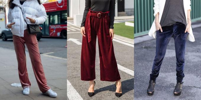 Letní prodej oděvů a obuvi pro ženy: Volné kalhoty Velurové