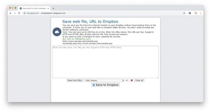 Způsoby, jak stahovat soubory na Dropbox: stáhnout mnoho souborů na odkazy