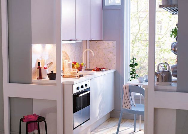 Malá kuchyně design: barevný