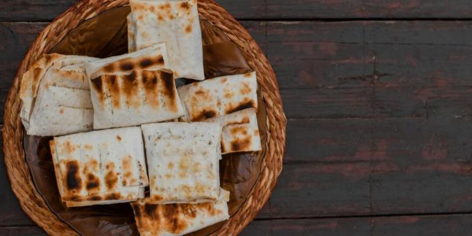 Nápad na piknik: Lavash obálky se sýrem