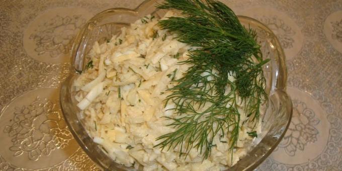 Artyčok recepty: salát s topinambur, sýra a vajec