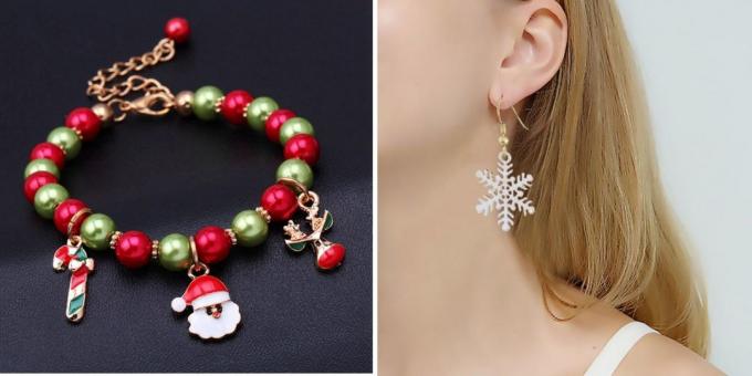 Výrobky s aliexpress vytvořit novoroční nálady: šperky, náramky, náušnice