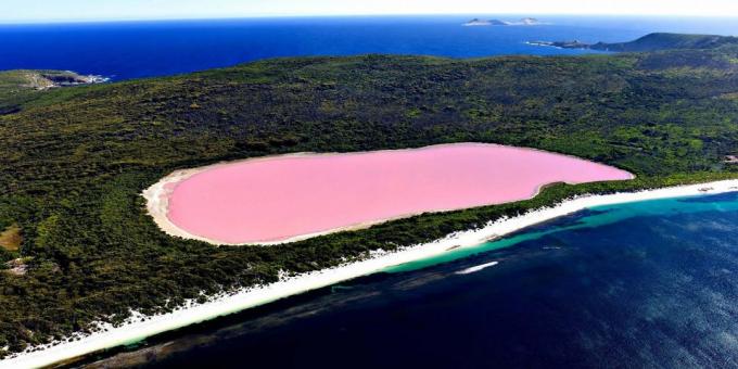Jezero Hillier v Austrálii