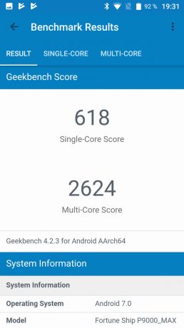 Chráněné smartphone Poptel P9000 Max: GeekBench