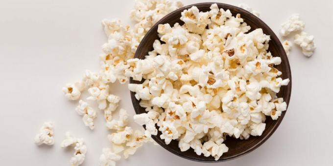 Jaké potraviny mají vysoký obsah vlákniny: popcorn