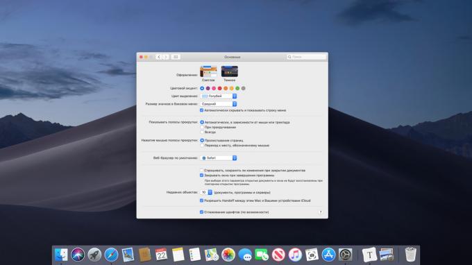 Skrytí panelu nabídek na Mac