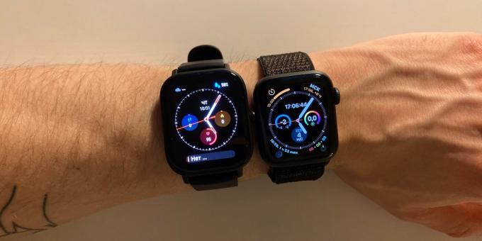 Amazfit GTS: Srovnání s Apple Watch